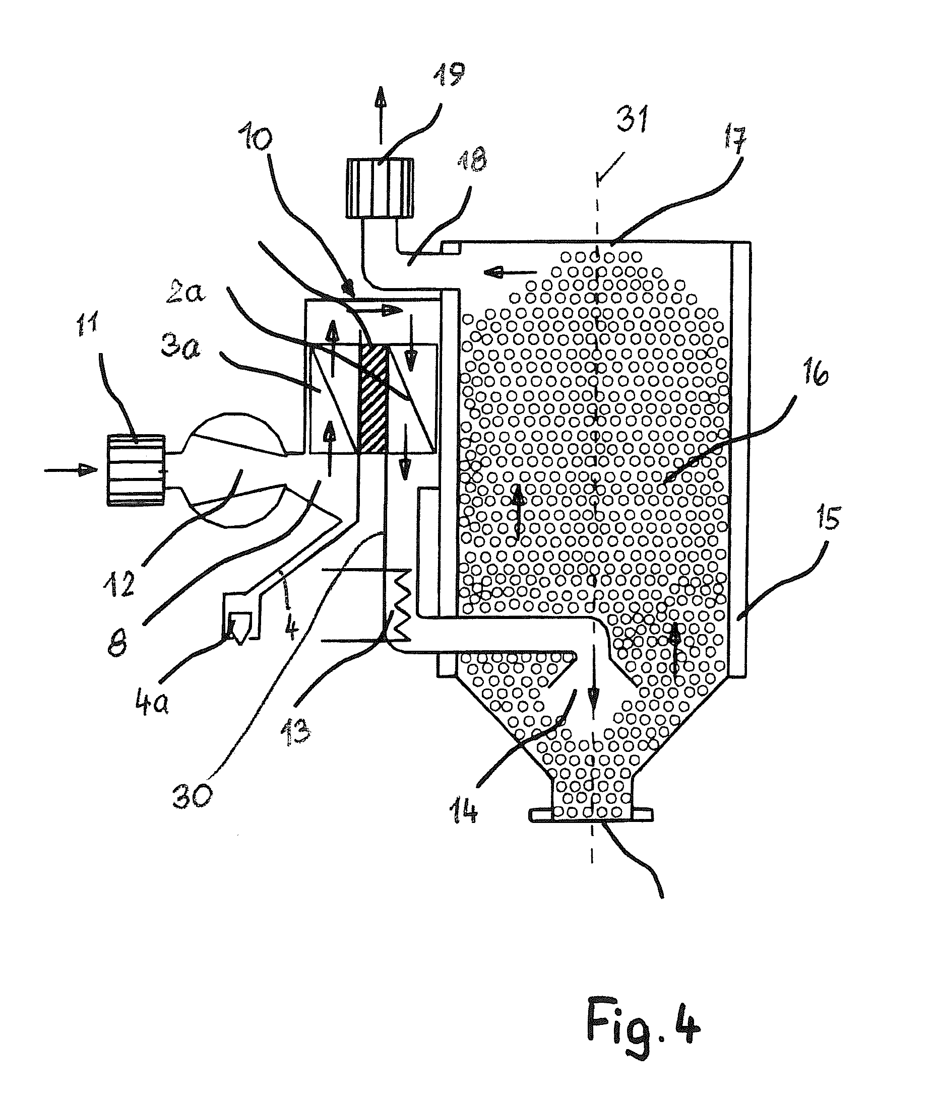 Device for Drying Bulk Material in at least one Storage Container