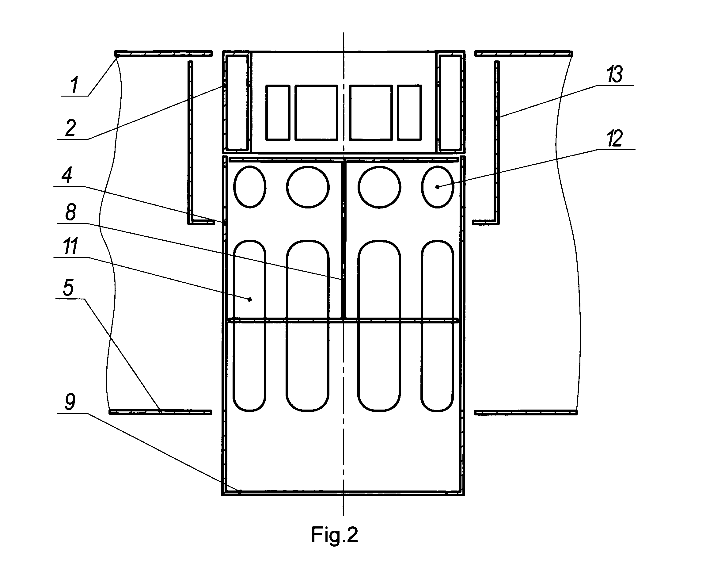 Mass exchange contact device