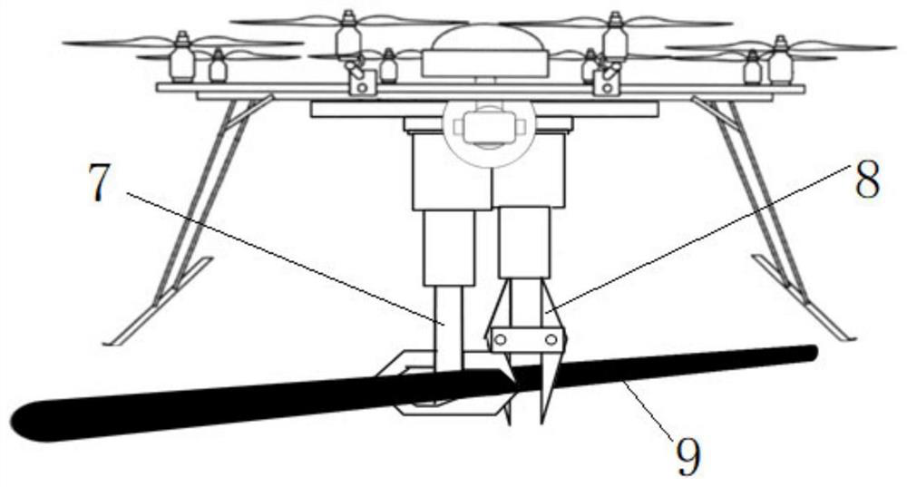 High-altitude power distribution overhead line hot-line work method and platform based on unmanned aerial vehicle technology
