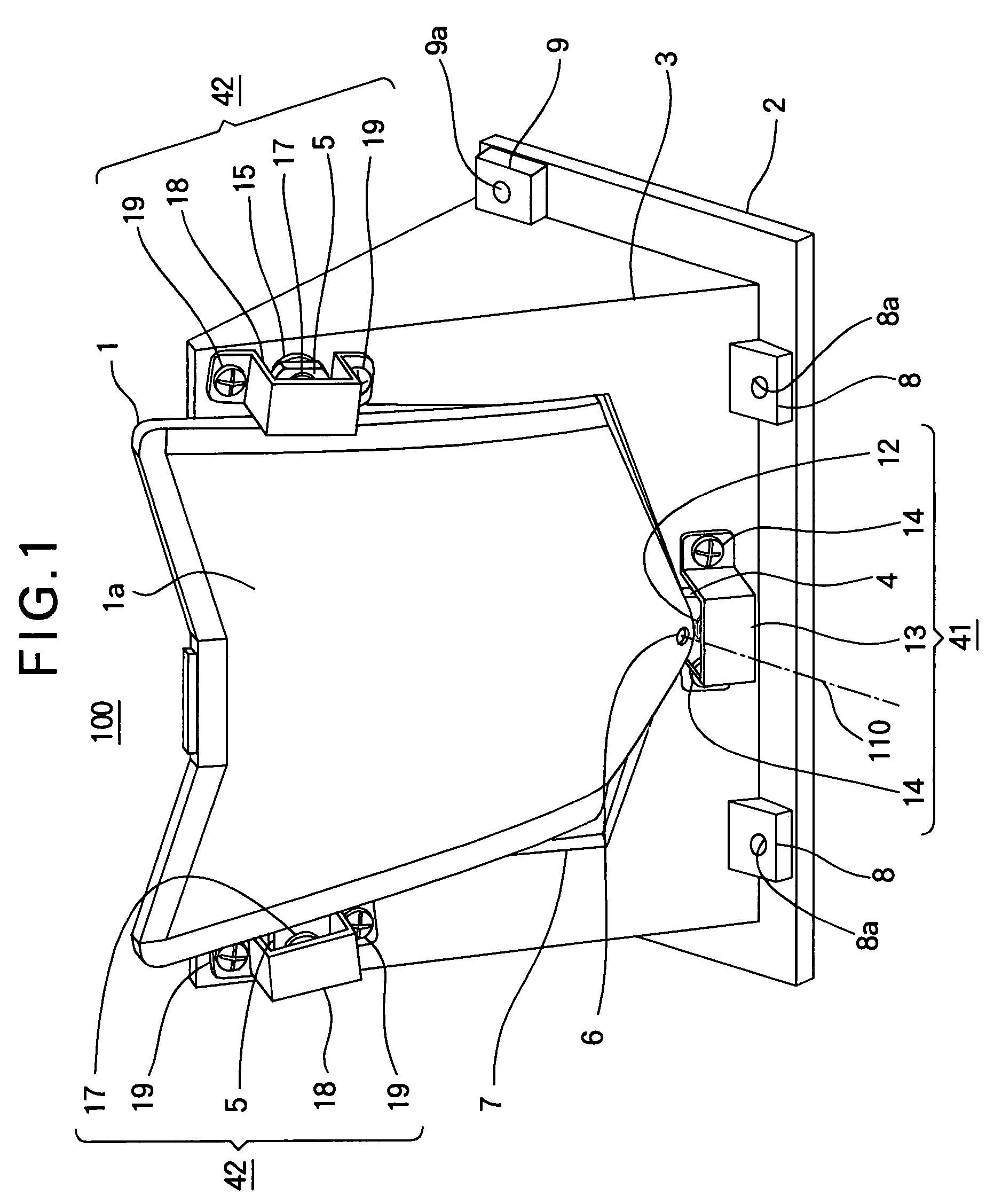 Supporting mechanism of reflector and projection apparatus