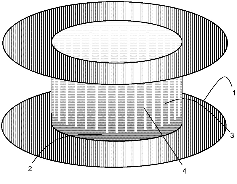 Amorphous, microcrystalline or nano-crystalline alloy stator iron core for axial magnetic flux motor and manufacture method for stator iron core