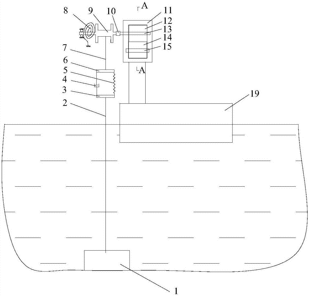 Self-positioning damping cable damping device for above water platform