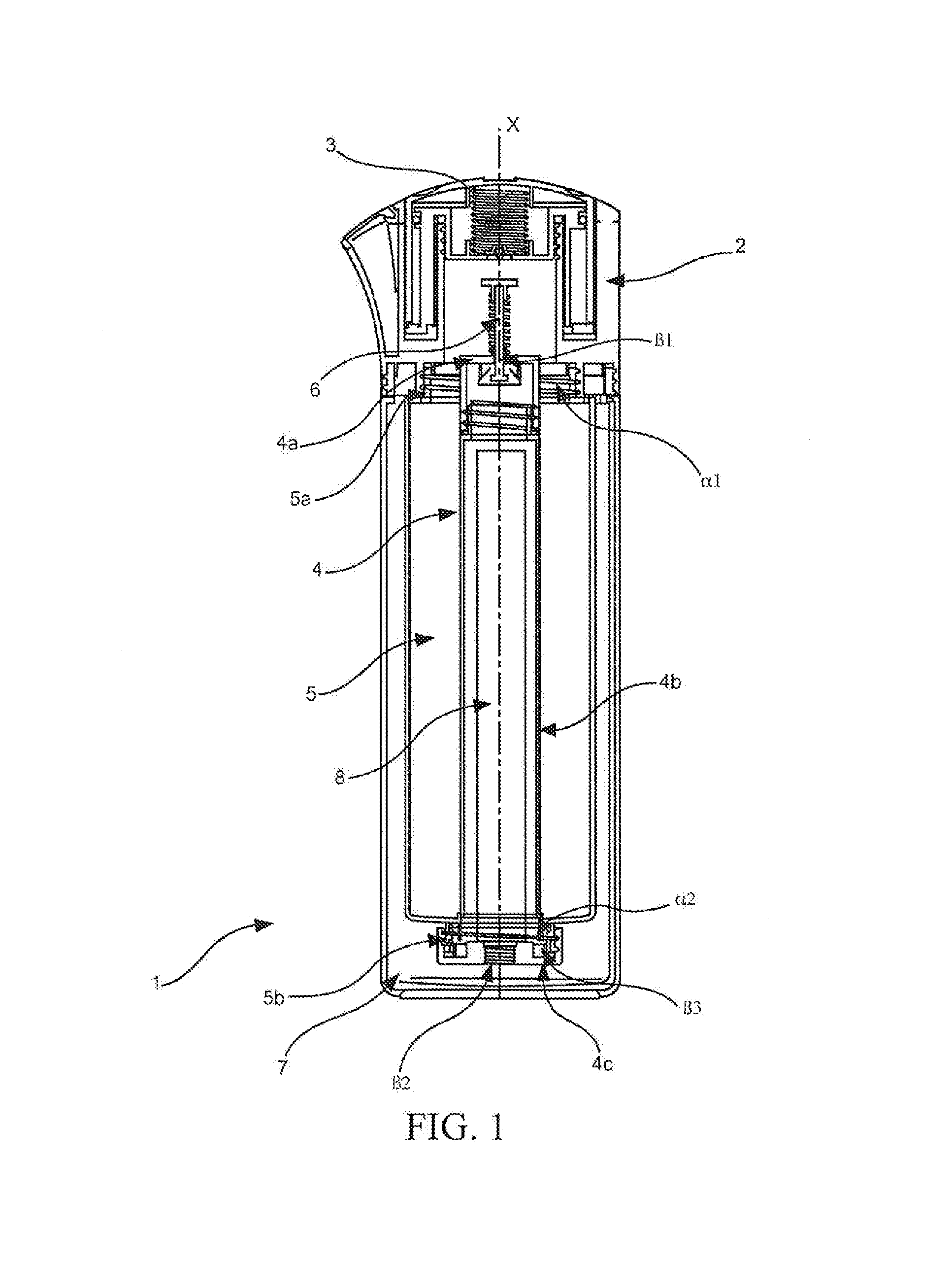 Mobile device for filtering a liquid under pressure, provided with a containment enclosure for a filter