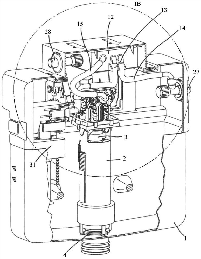 Cistern, in particular flush-mounted cistern, for toilet or urinal, and drinking water pipe system having cistern