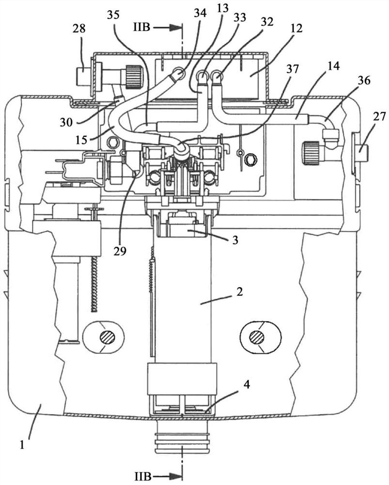 Cistern, in particular flush-mounted cistern, for toilet or urinal, and drinking water pipe system having cistern