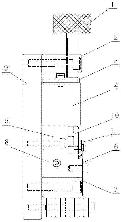 Mounting structure of longitudinal cutter in sub longitudinal cutting die for fins of air conditioners