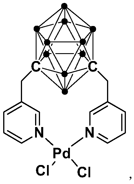 N,N-coordinated palladium complex with meta-carborane ligand and preparation and application of palladium complex