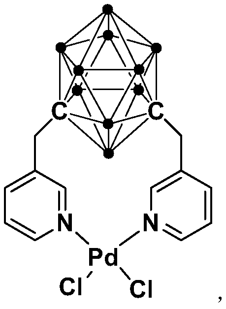 N,N-coordinated palladium complex with meta-carborane ligand and preparation and application of palladium complex
