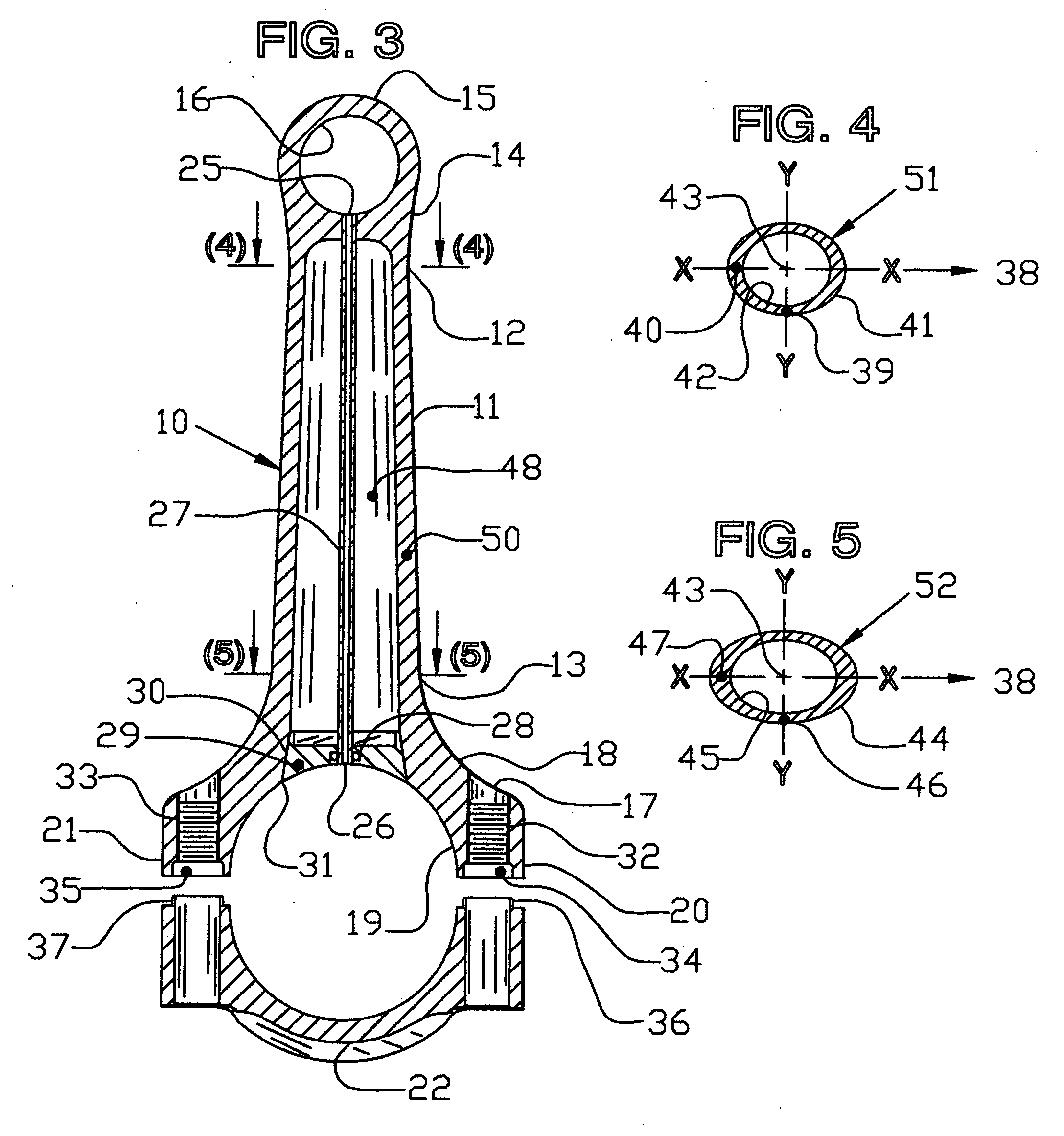Engine connecting rod for high performance applications and method of manufacture