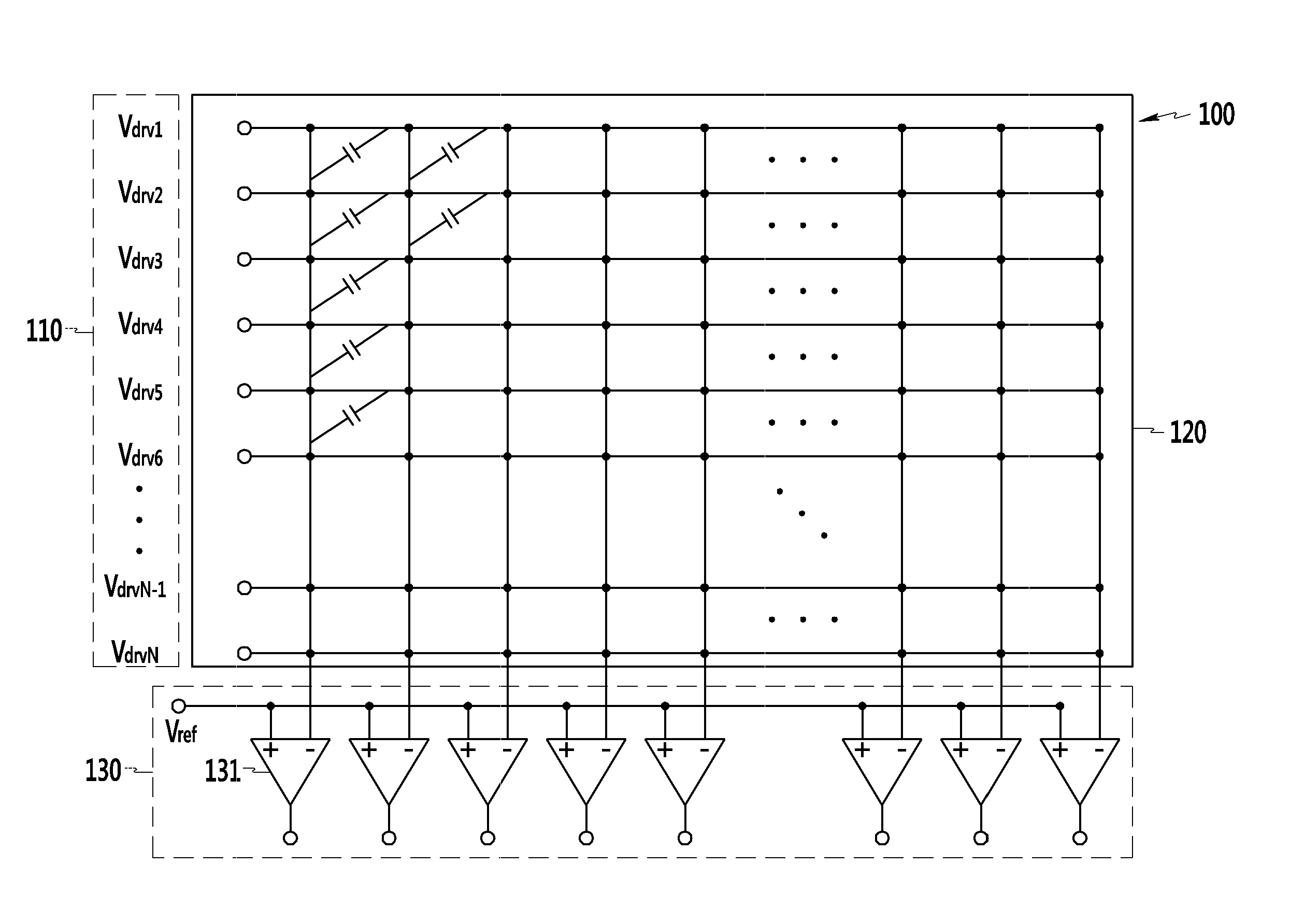 Apparatus for parallel readout of touch screen