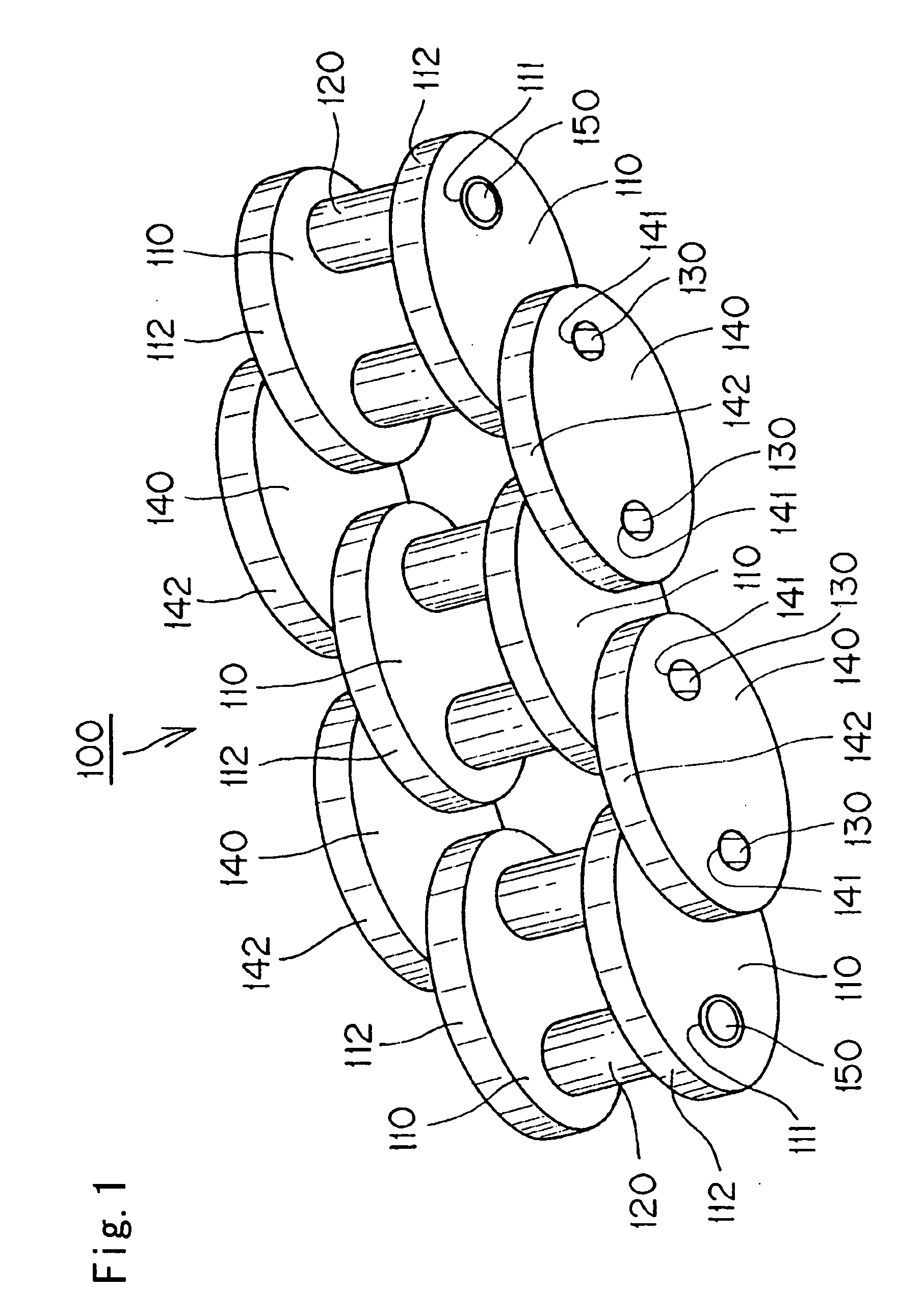 Low friction chain