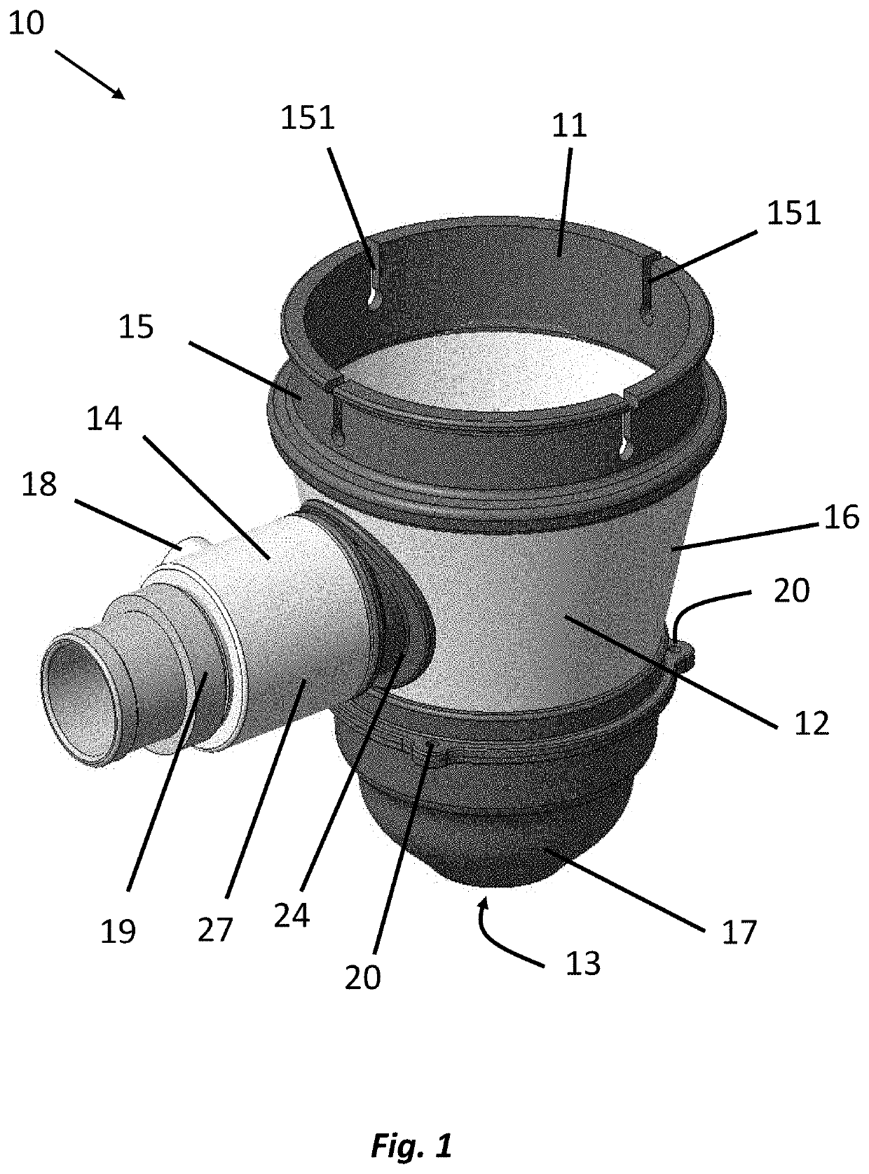 Device for the extraction of machining dust