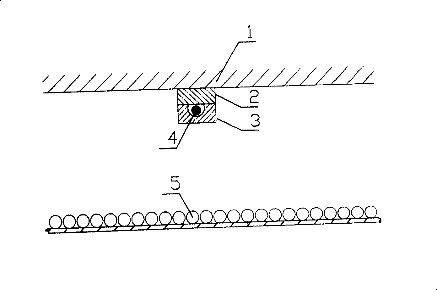 High-temperature contacting detector installation hung at normal-temperature and temperature sensing hanger