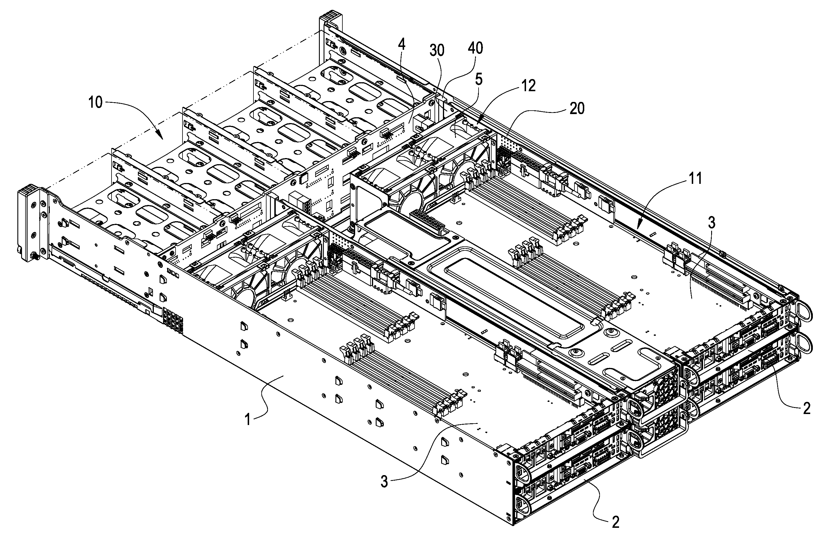Disposing structure for hot swappable motherboard in industrial computer chassis