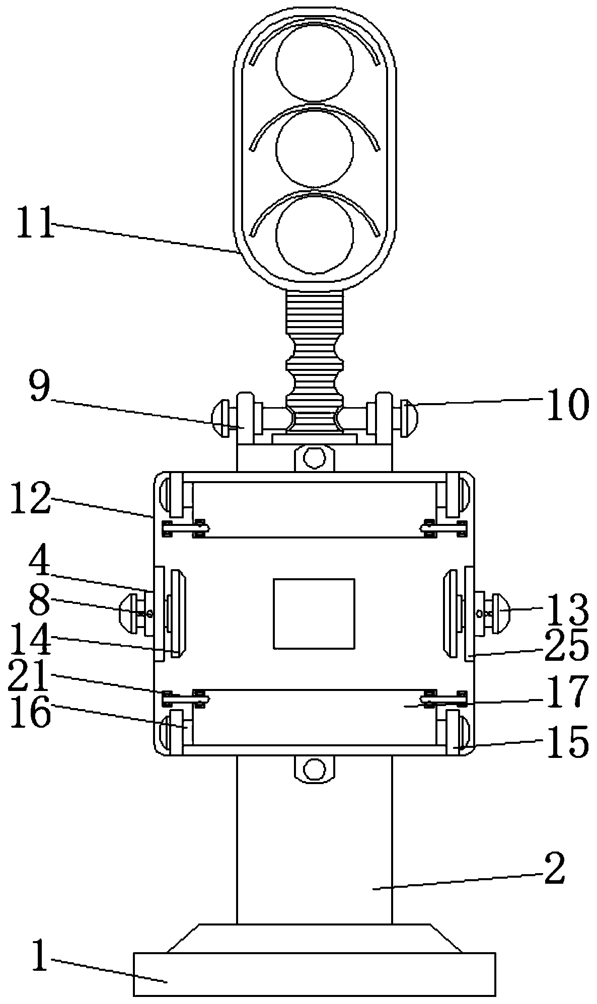 Traffic signal lamp for tunnel entrance