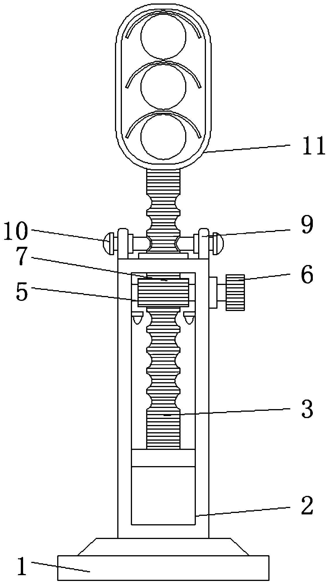 Traffic signal lamp for tunnel entrance