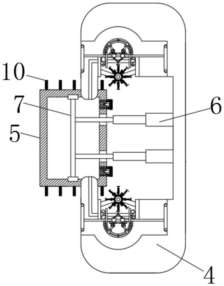 Injection molding device based on mobile automatic rapid cooling and capable of avoiding excessive pressure intensity