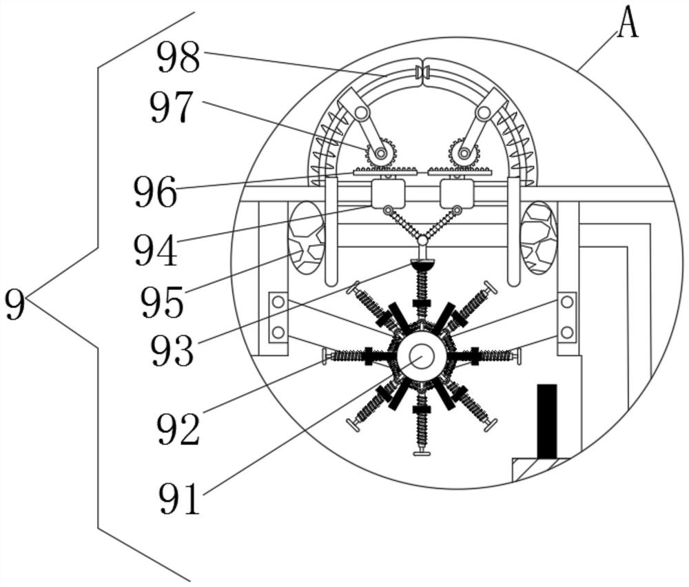 Injection molding device based on mobile automatic rapid cooling and capable of avoiding excessive pressure intensity