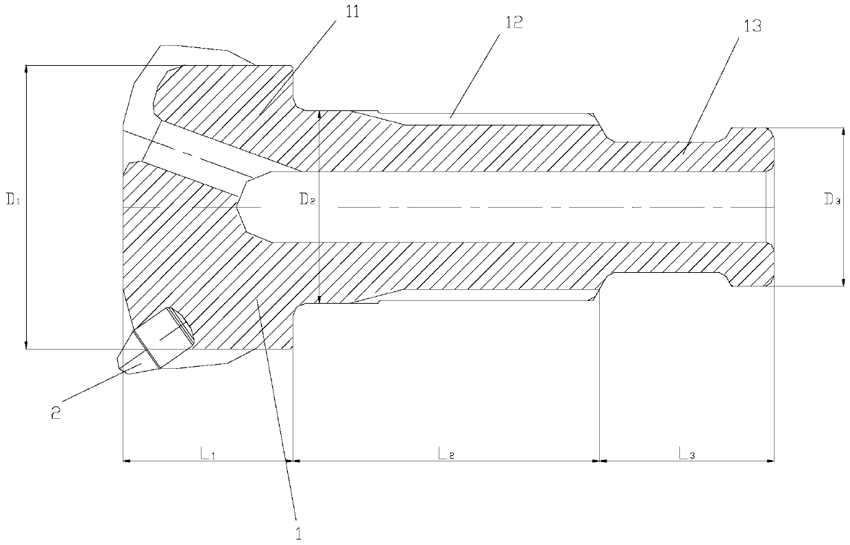 A high air pressure drill bit