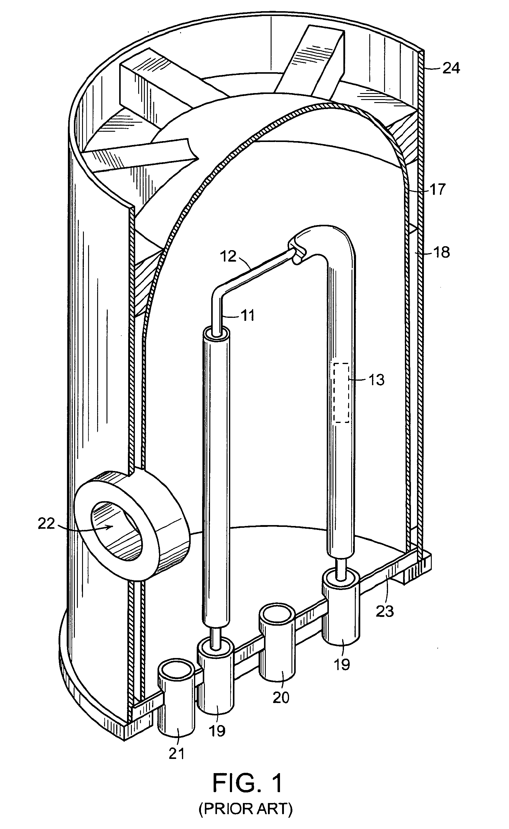 Chuck and bridge connection points for tube filaments in a chemical vapor deposition reactor