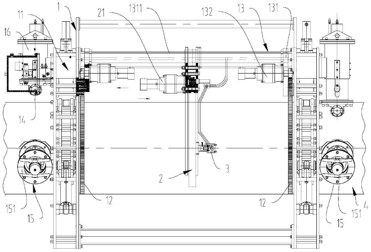 Sea pipe coating cleaning device