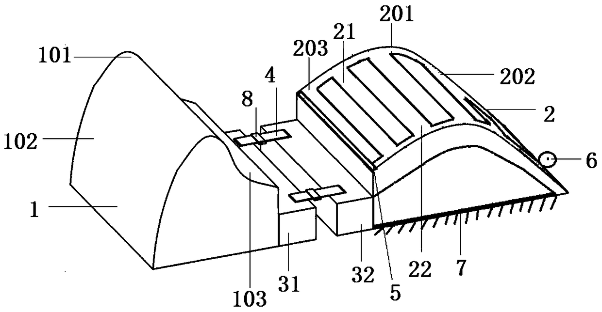 Folding knife position prone cushion