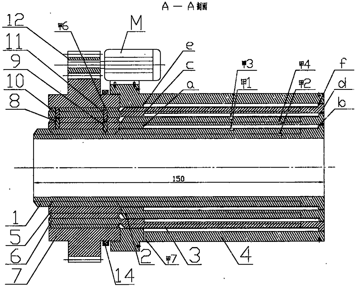 A multi-section telescopic rod with the combination of self-pushing and pulling