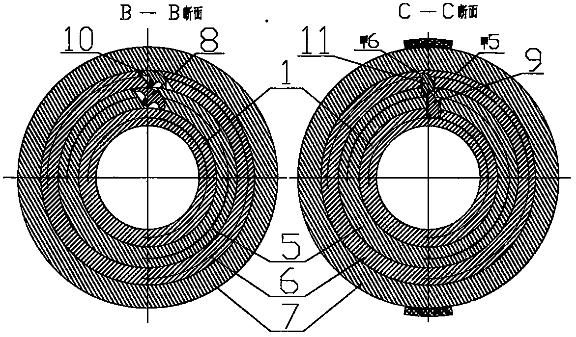 A multi-section telescopic rod with the combination of self-pushing and pulling