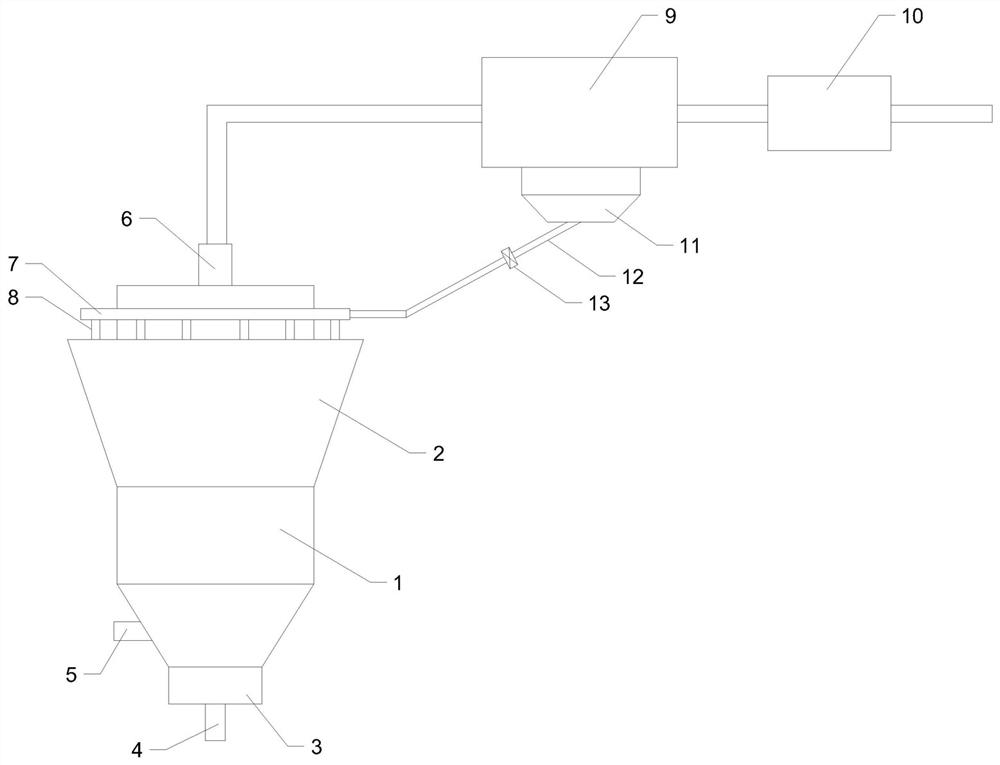 Charcoal-containing flying ash recycling system based on electric bag dust remover