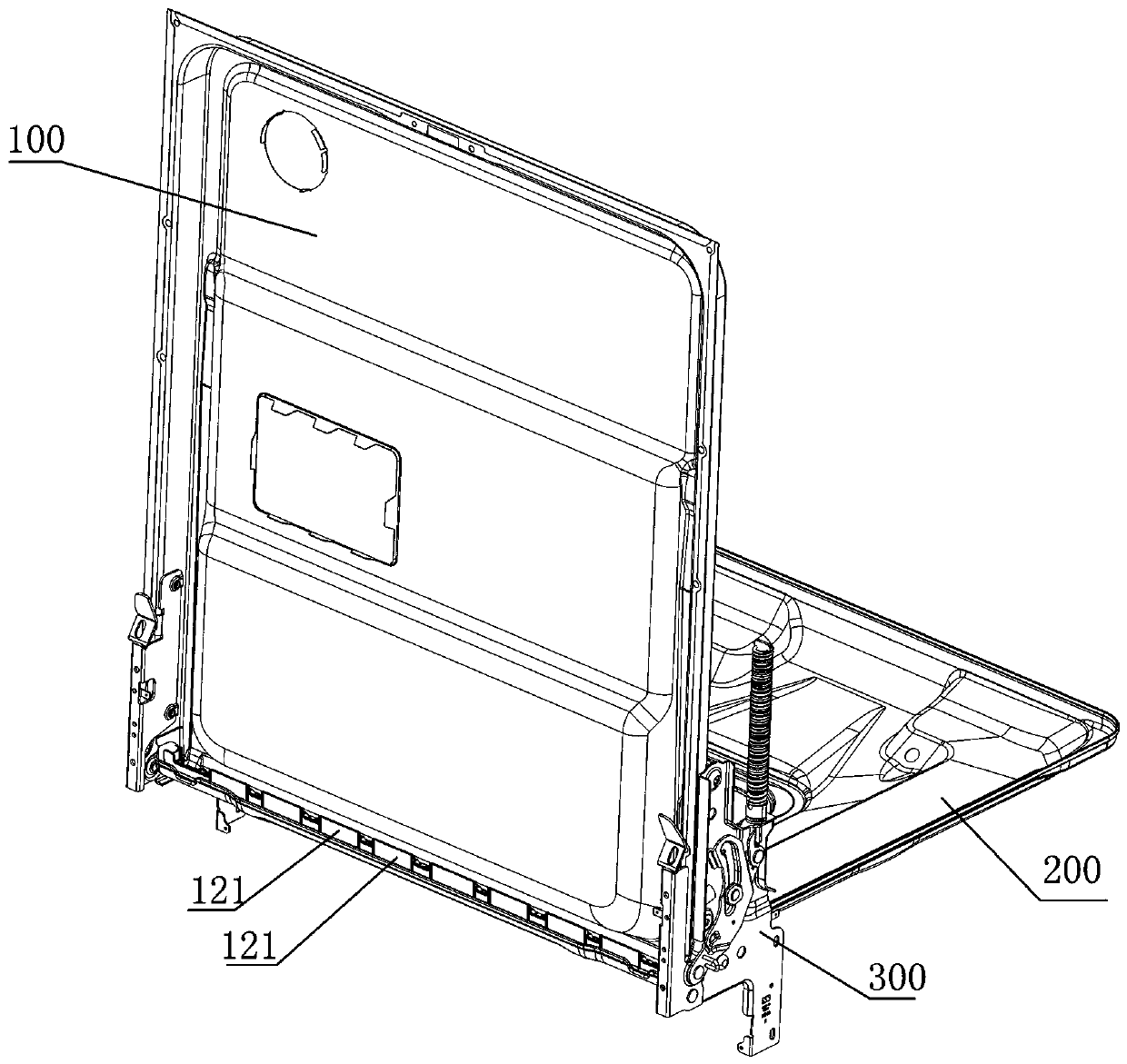 A sealing mechanism for dish washing machine