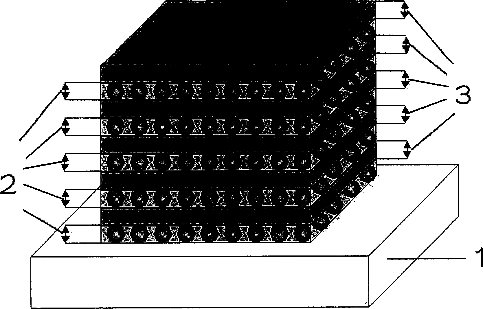 Process for preparing nanometer metallic particles dispersion oxide optical thin film