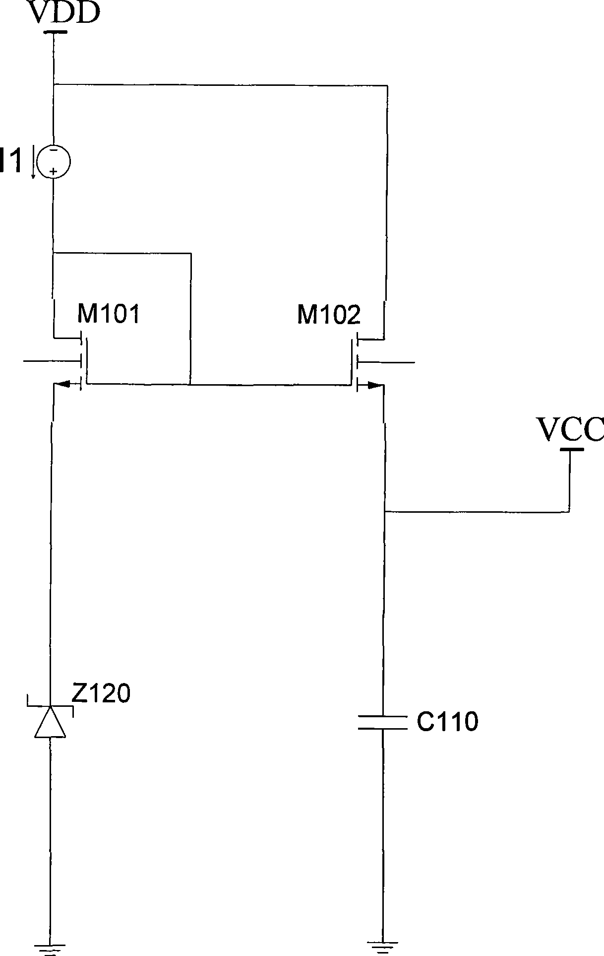 High and low voltage changeover circuit
