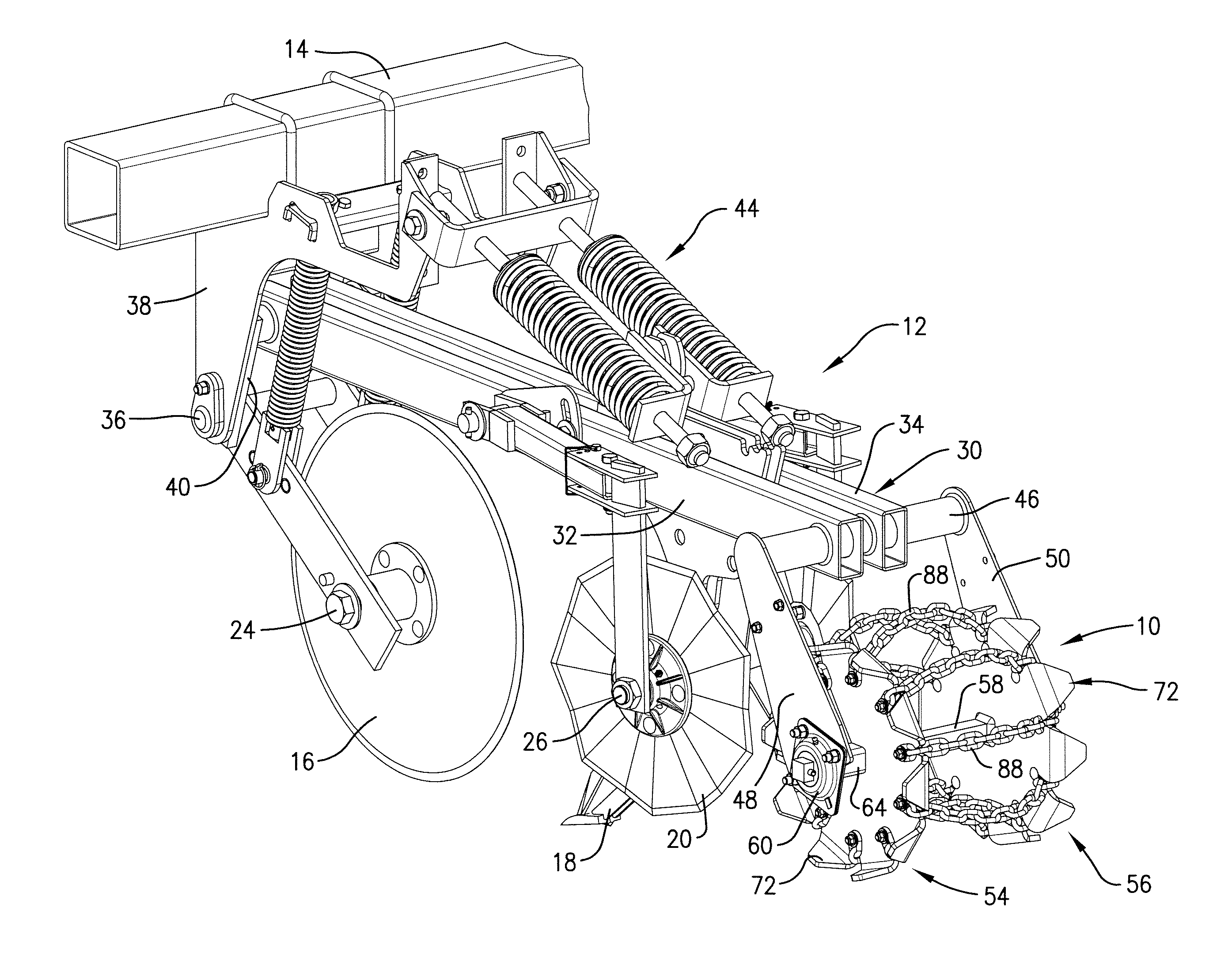 Chain reel for tillage implement