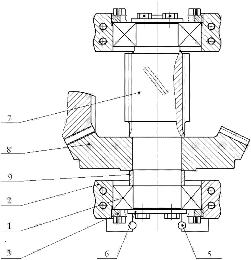 Roller-bearing preloading adjustment structure and method
