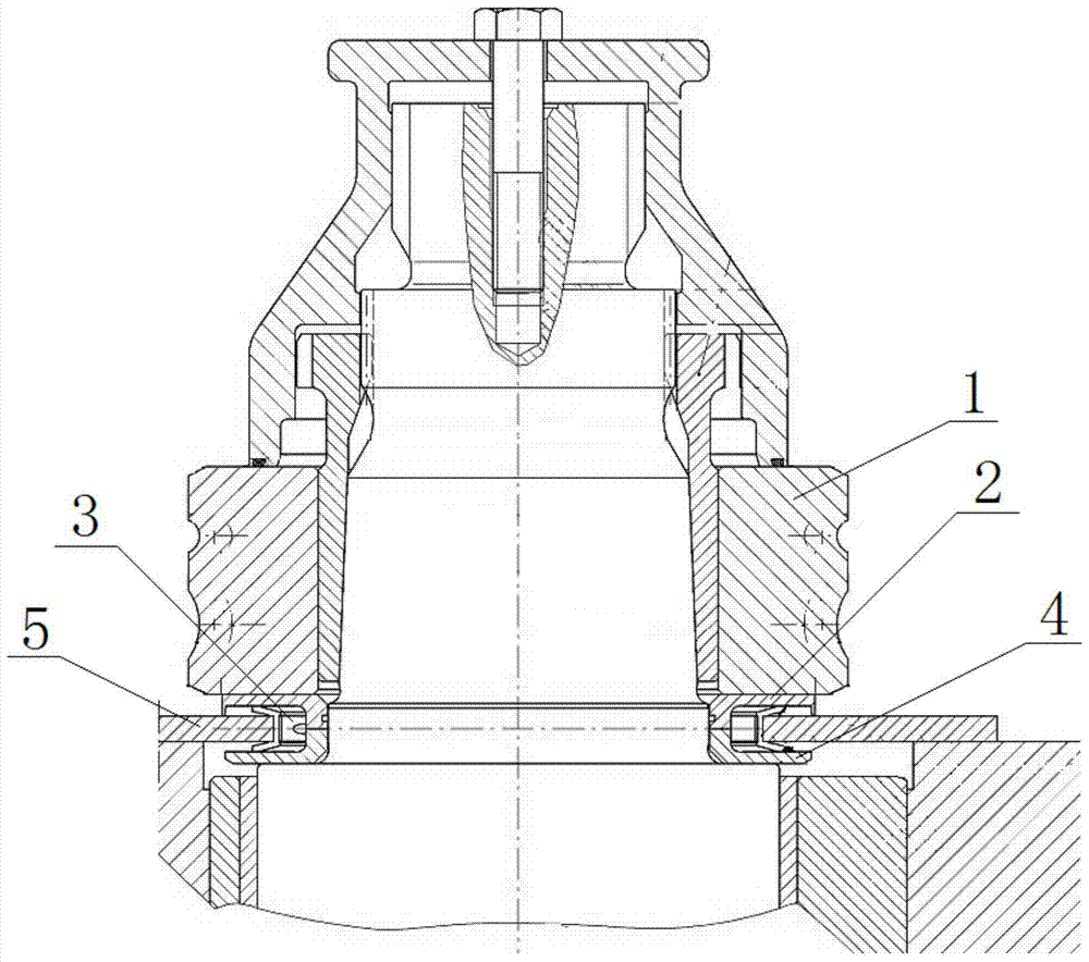 A sealing seat device for roll boxes of high-line finishing mills
