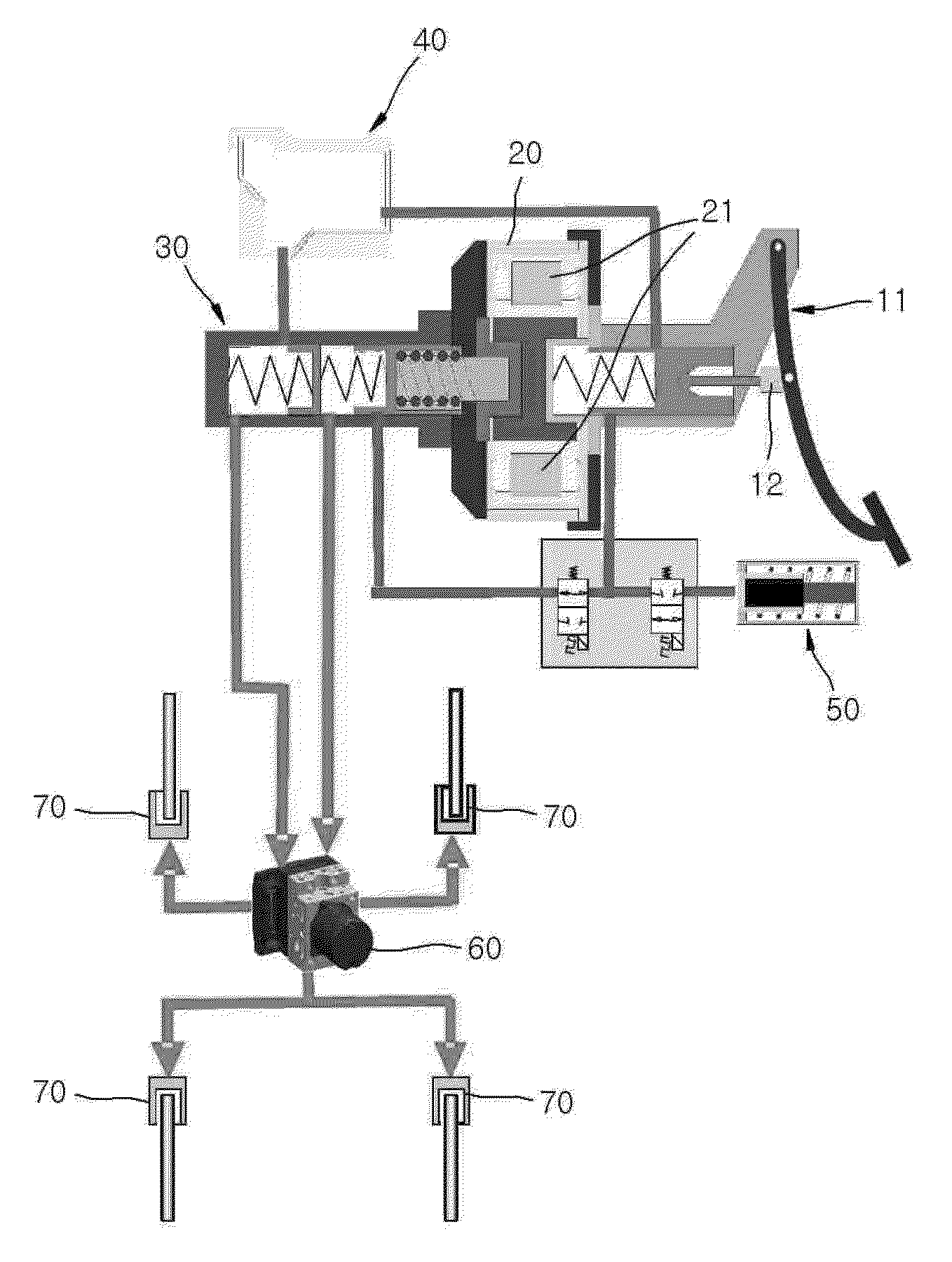 Motor-driven booster type brake system and method thereof
