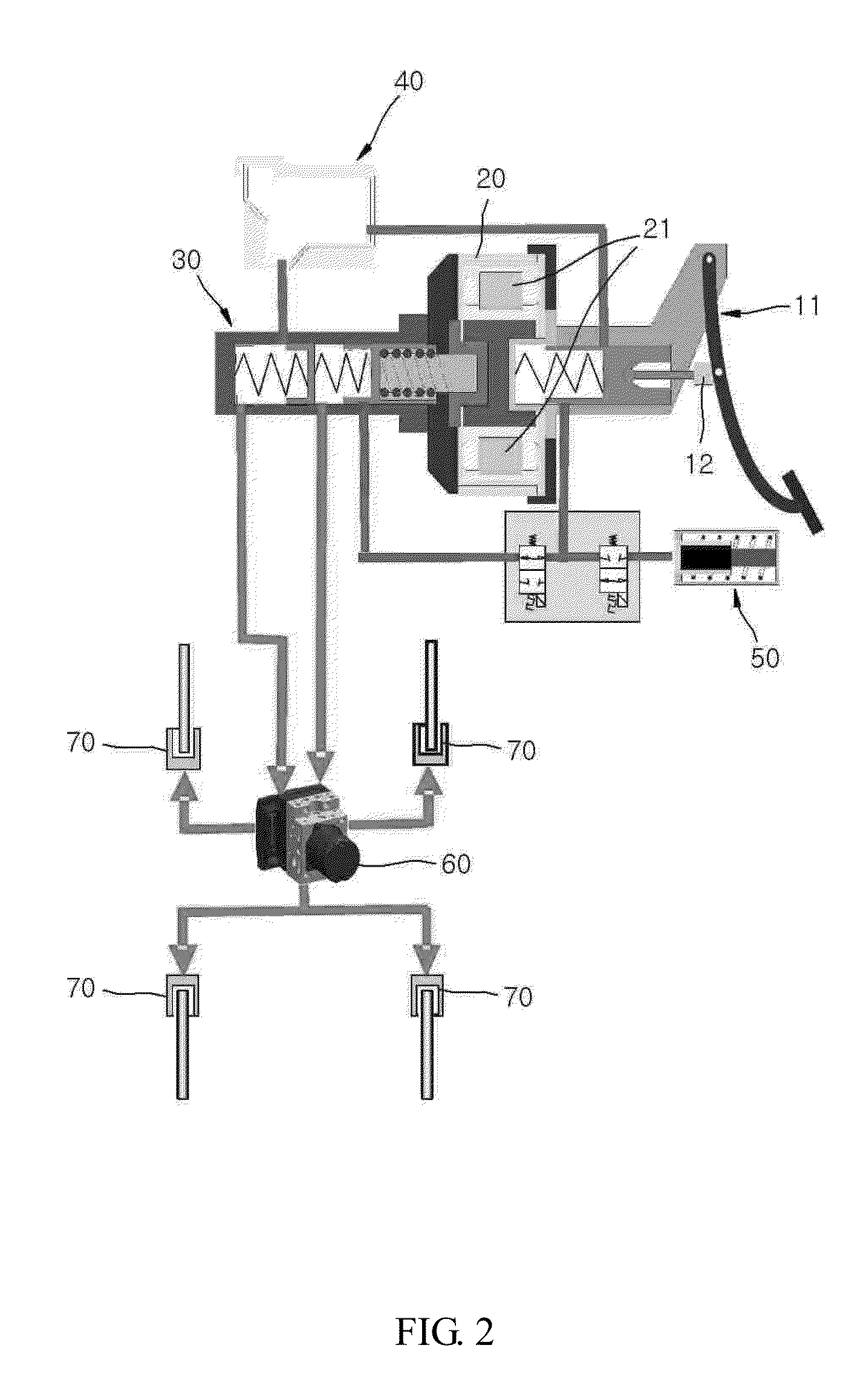 Motor-driven booster type brake system and method thereof