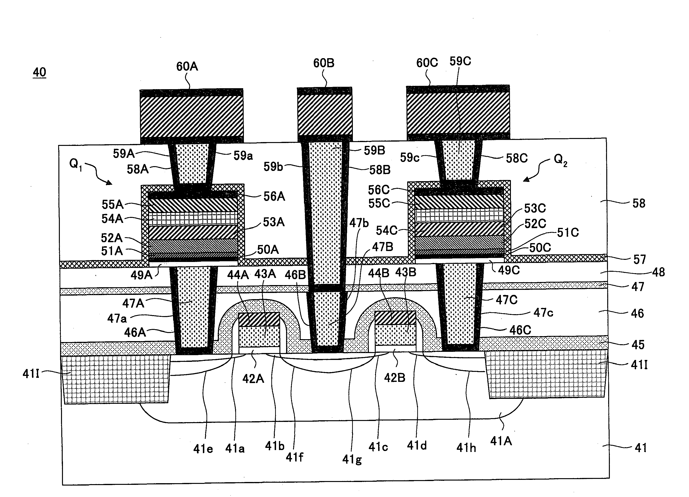 Ferroelectric memory device and fabrication process thereof, fabrication process of a semiconductor device