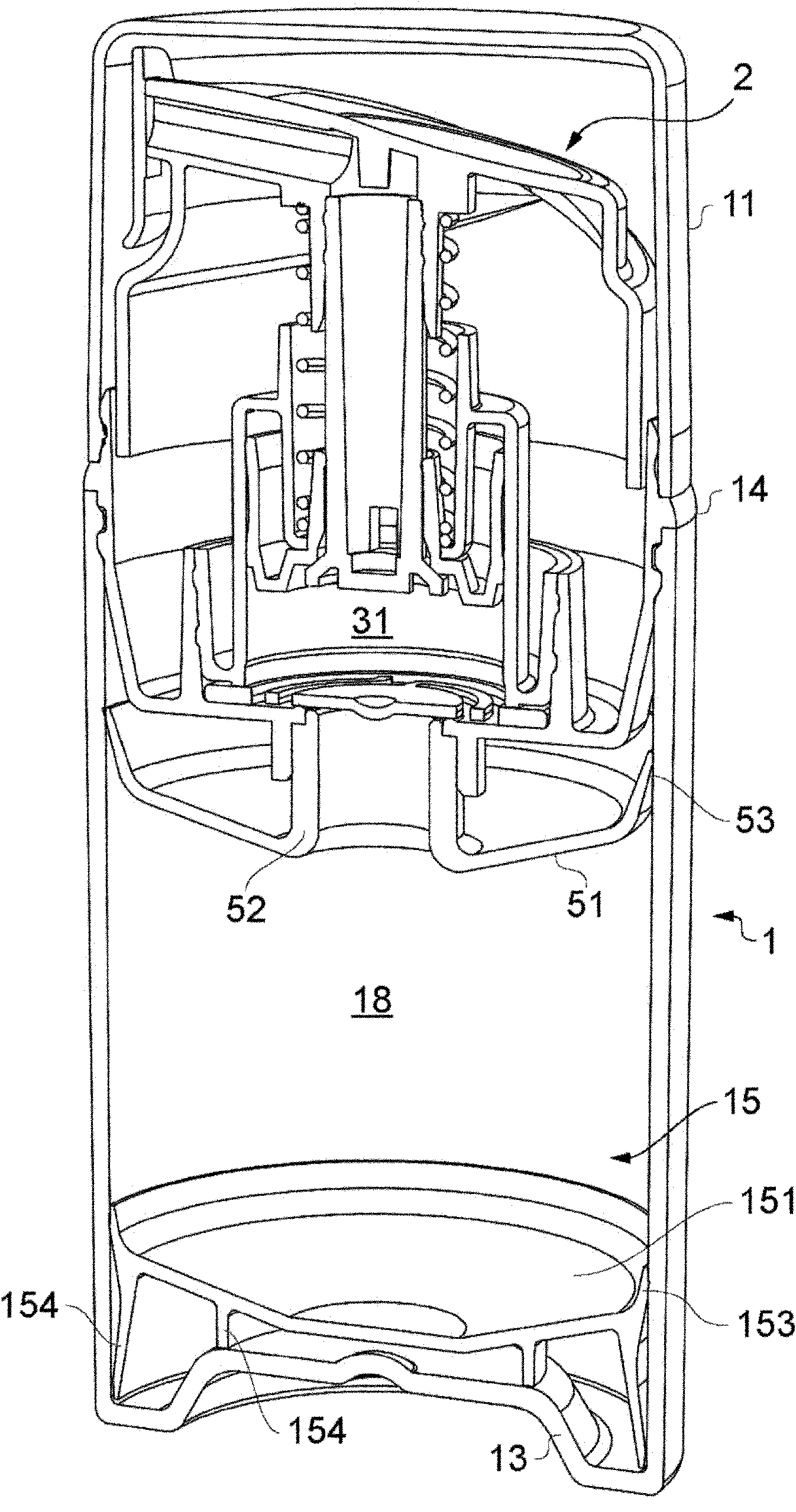 Pump dispenser and method of assembly of such a dispenser