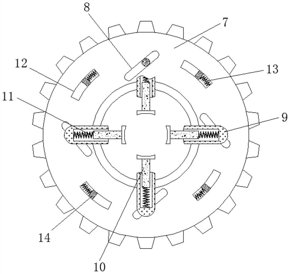 A rubber rod cutting device based on the transmission principle of special-shaped gears