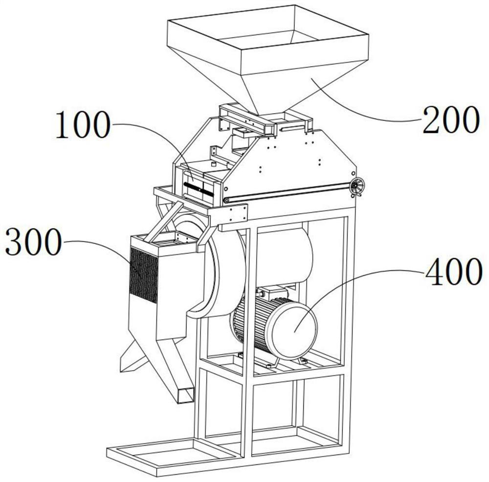 Chain grinding plate structure applied to rice peeling processing