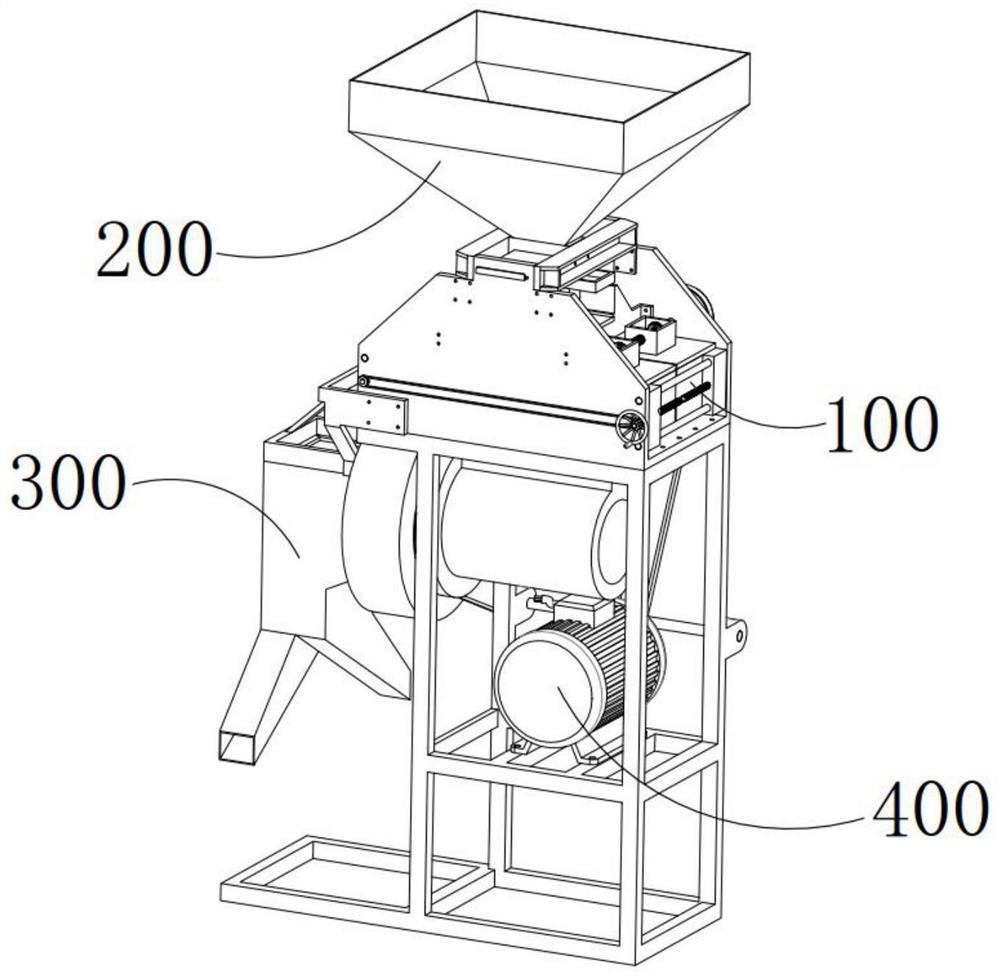 Chain grinding plate structure applied to rice peeling processing