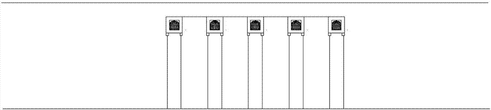 Semi-submersible open type wave dissipating device and wave dissipating method