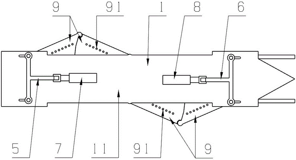 Adjustable S-shaped binary spraying pipe