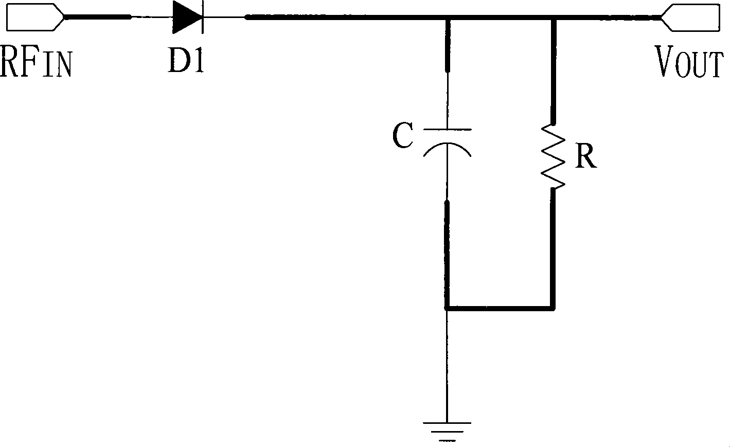 Circuit for detecting radio frequency power