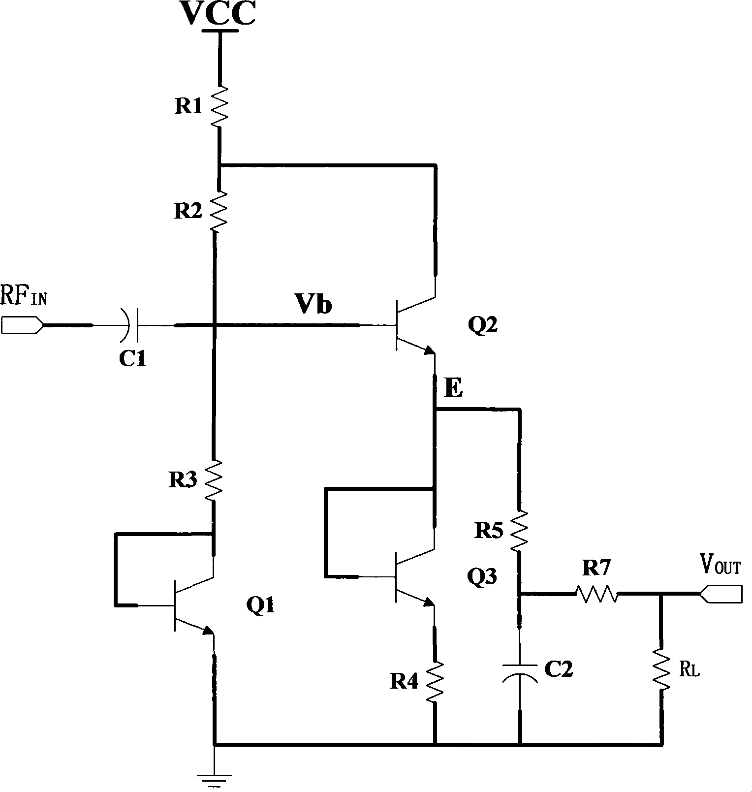 Circuit for detecting radio frequency power