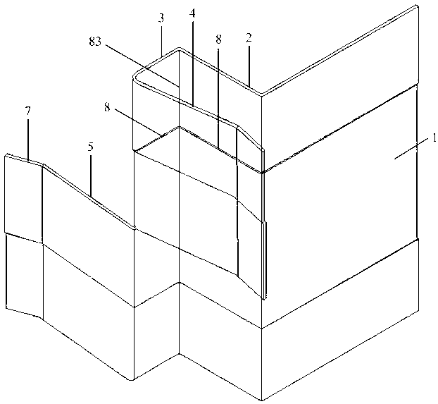 TL-shaped assembling part for plates