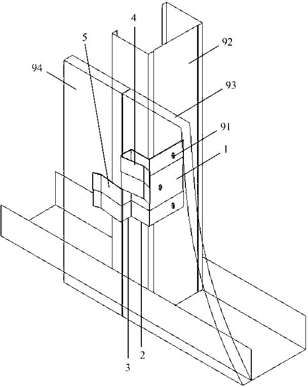 TL-shaped assembling part for plates