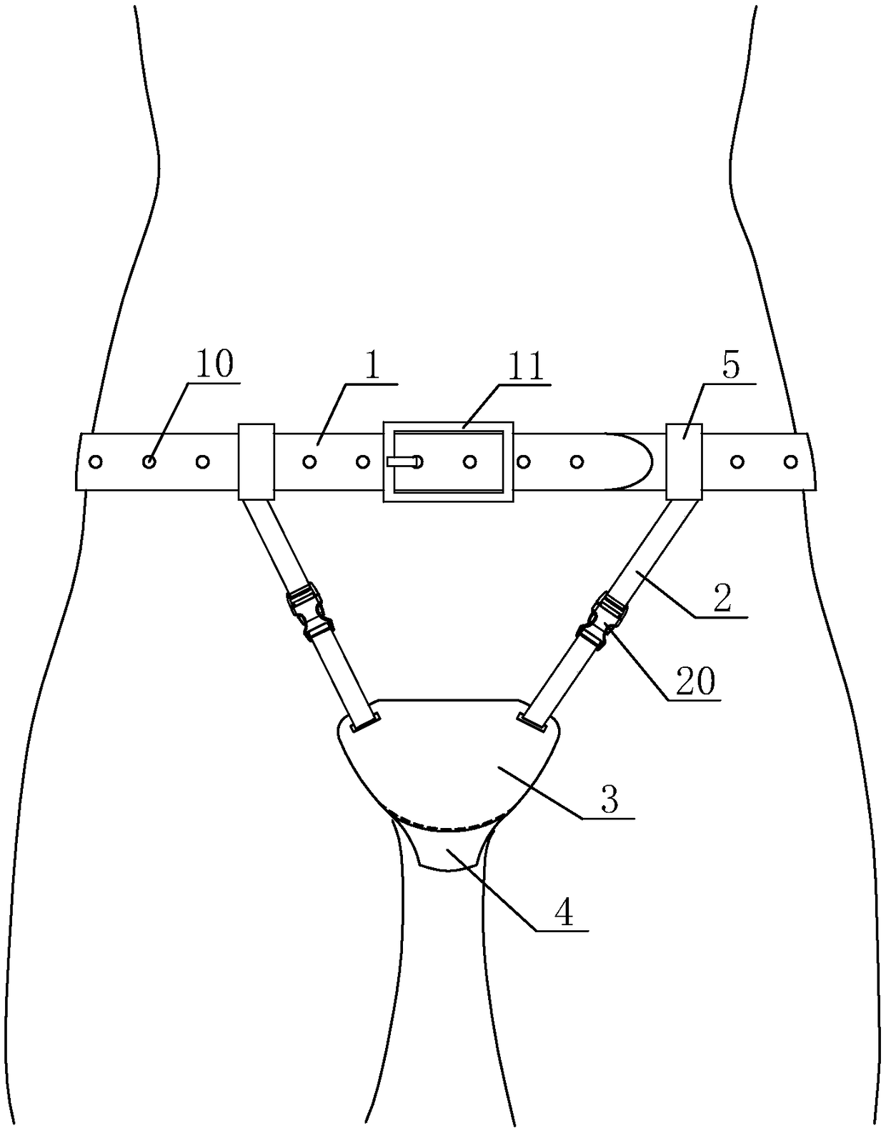 Pelvic floor muscle postoperative lifting support device