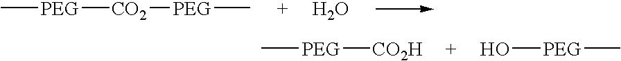 Sterically hindered poly(ethylene glycol) alkanoic acids and derivatives thereof